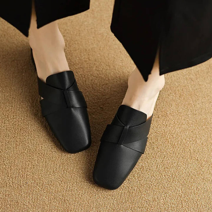 Mirela Genuine Leather Mules