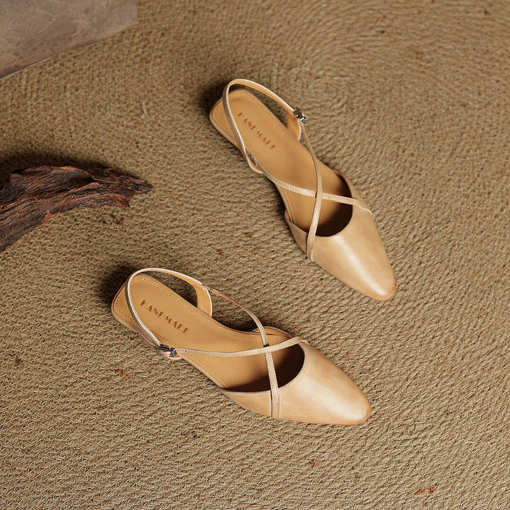 Fiora Genuine Leather Slingbacks