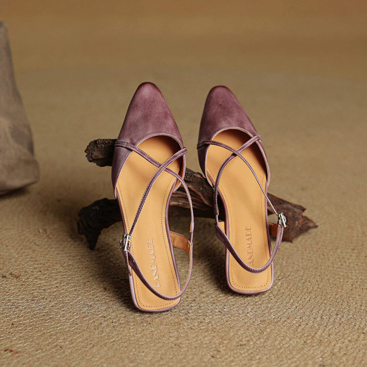 Fiora Genuine Leather Slingbacks