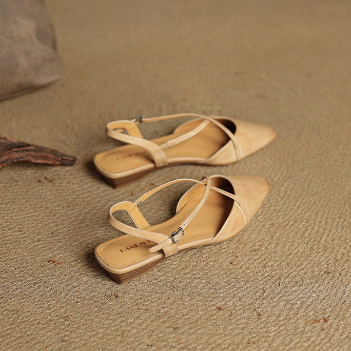 Fiora Genuine Leather Slingbacks