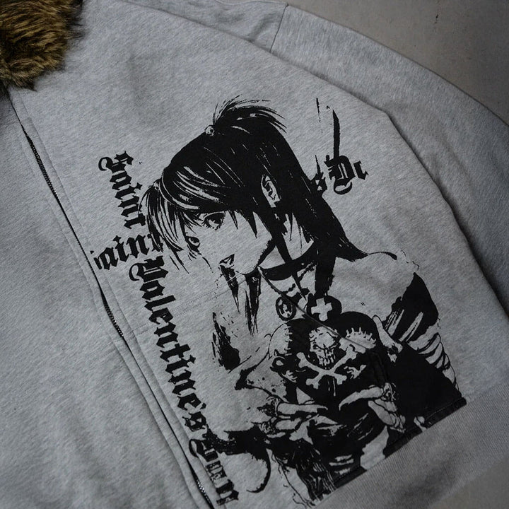 Misa Faux Zip Up Hoodie