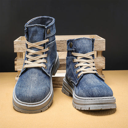 Midtown Grit Denim Boots