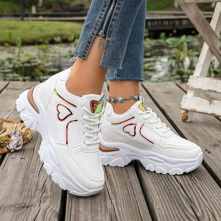 Bianca Heart Platform Sneakers