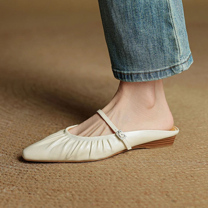 Velara Genuine Leather Mules
