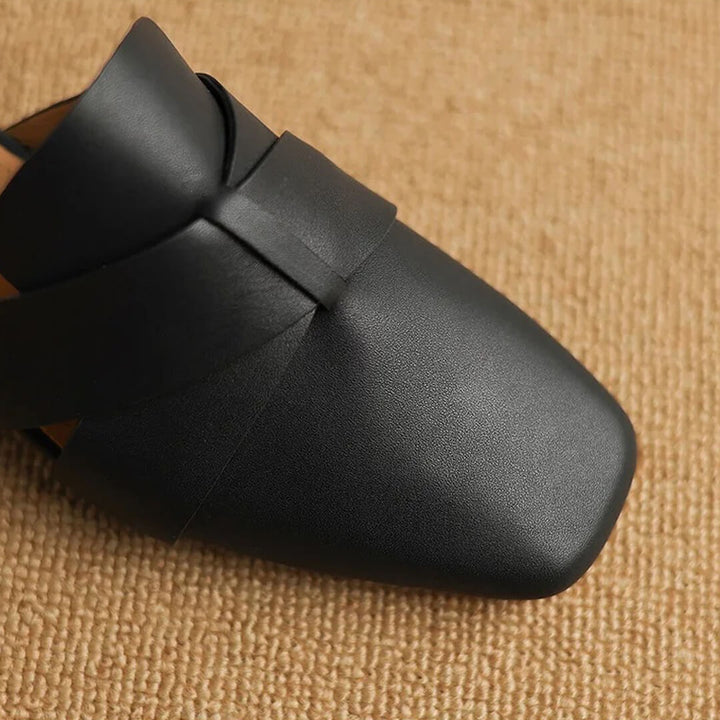 Mirela Genuine Leather Mules