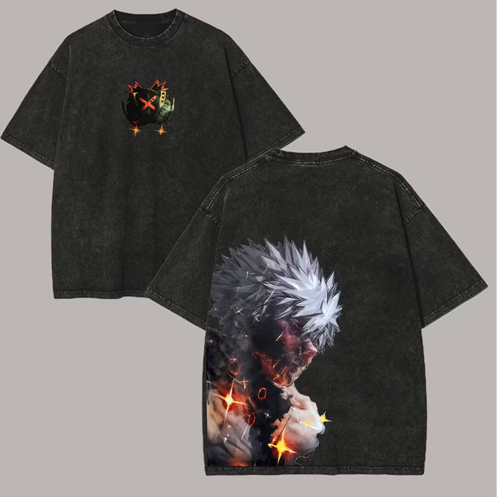 My Hero Academia Katsuki Bakugo Washed T-Shirt