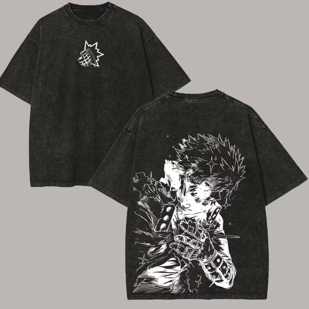 Katsuki Bakugo Printed Unisex Washed T-Shirt
