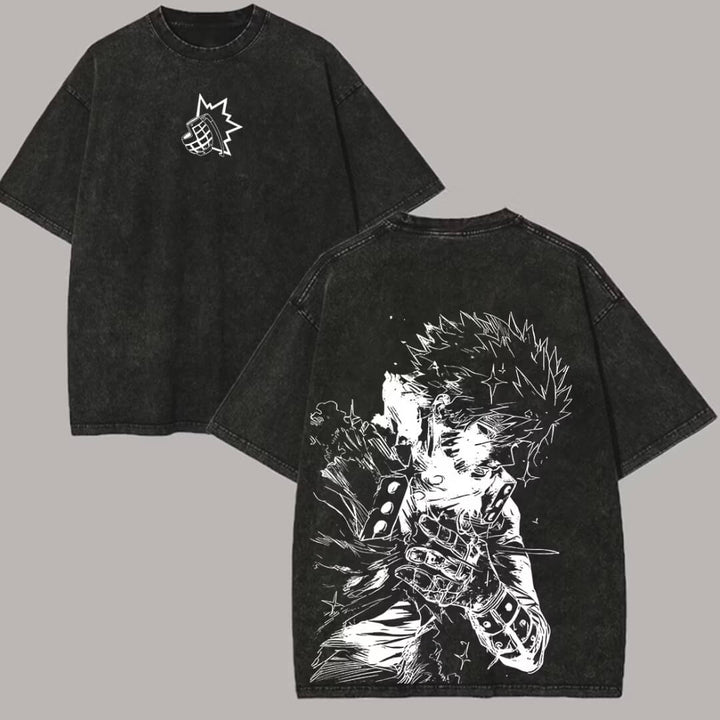 Katsuki Bakugo Printed Unisex Washed T-Shirt