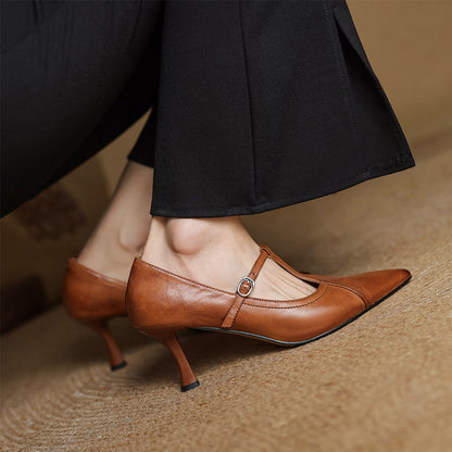 Mirella Genuine Leather Heels