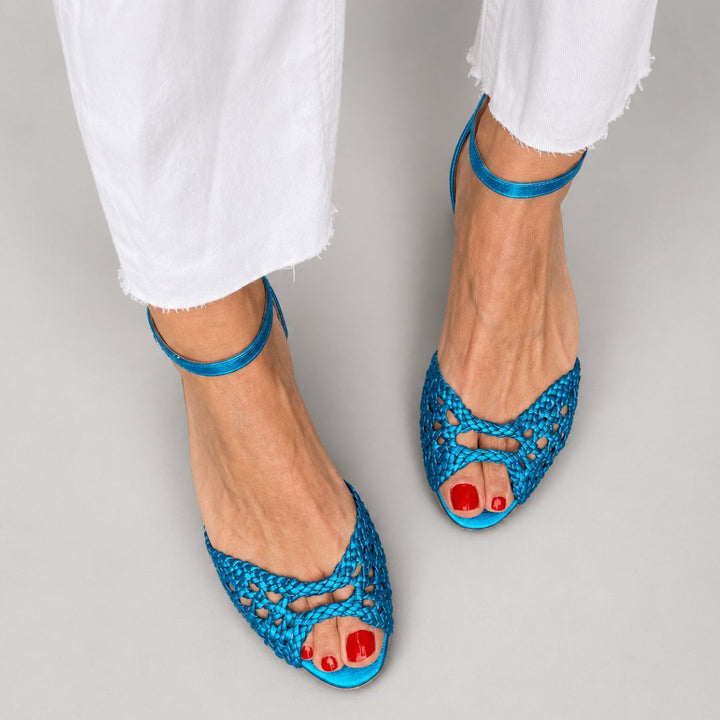 Alghero Woven Peep-Toe Women’s Sandals
