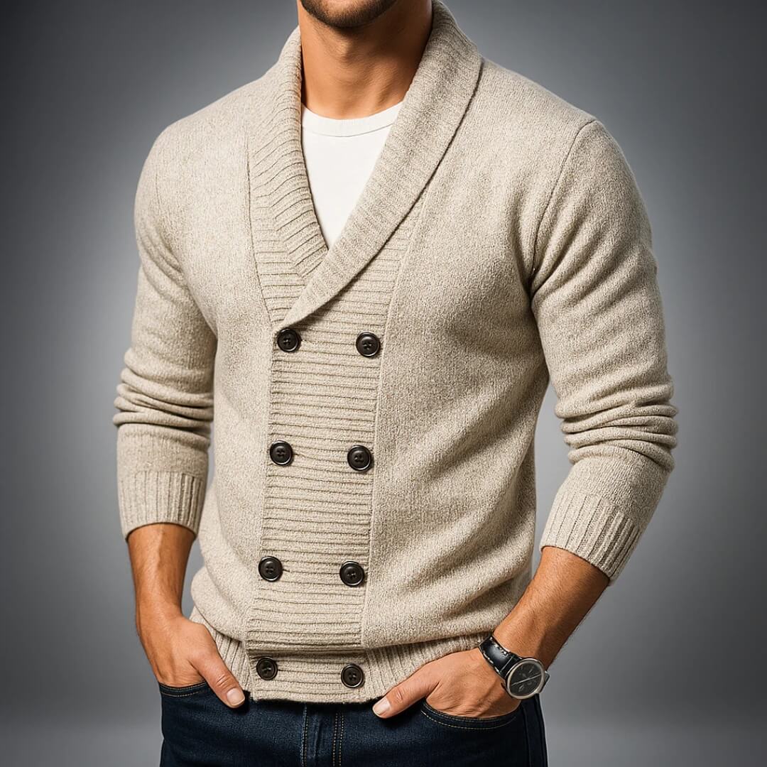 Renzo Double-Breasted Cardigan