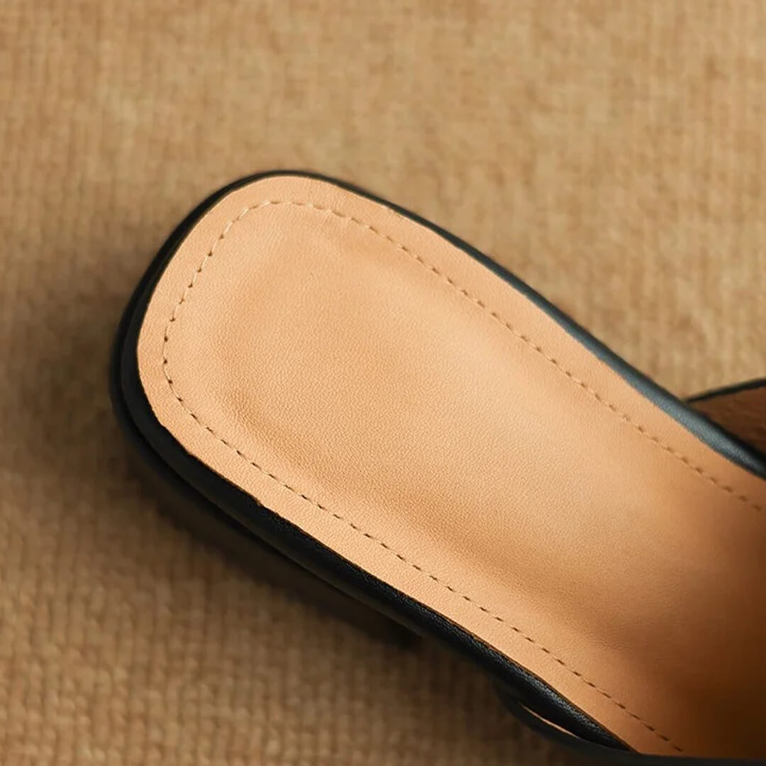 Mirela Genuine Leather Mules
