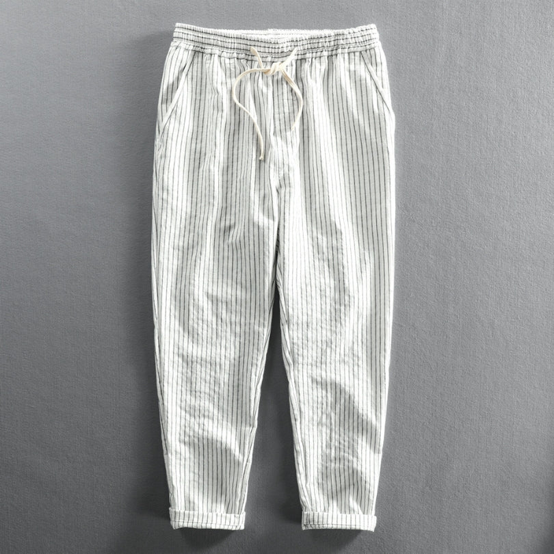 Men's "Kozuru" Japan-Style Striped Pants