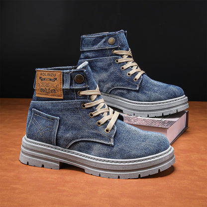 Midtown Grit Denim Boots