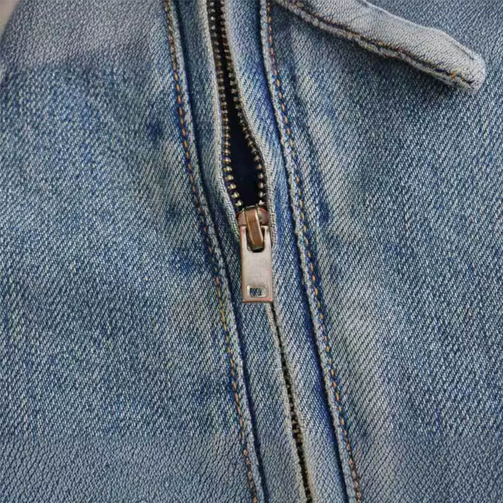 Vintage Half-Zip Denim Dress