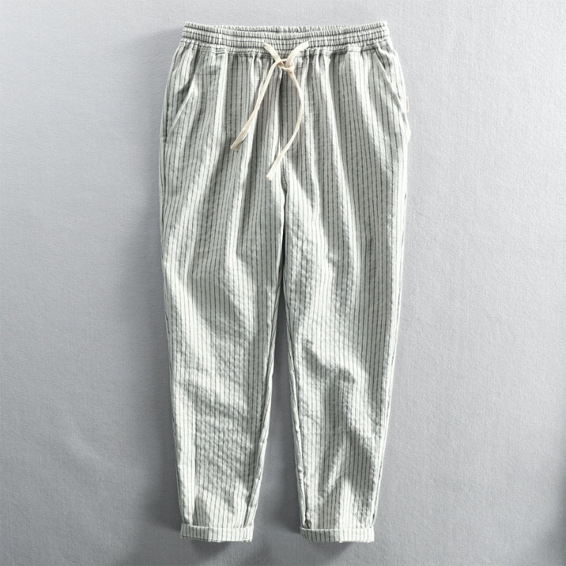 Men's "Kozuru" Japan-Style Striped Pants