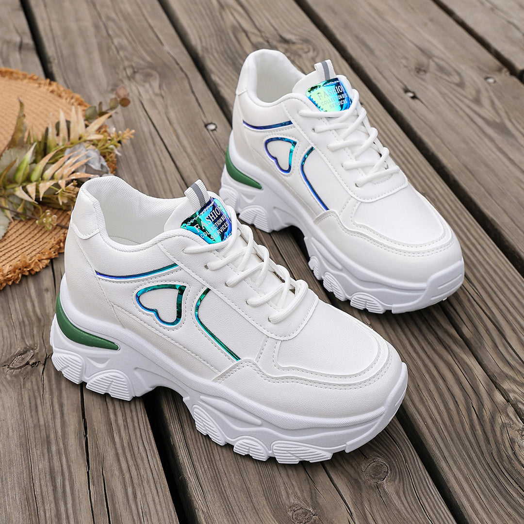 Bianca Heart Platform Sneakers