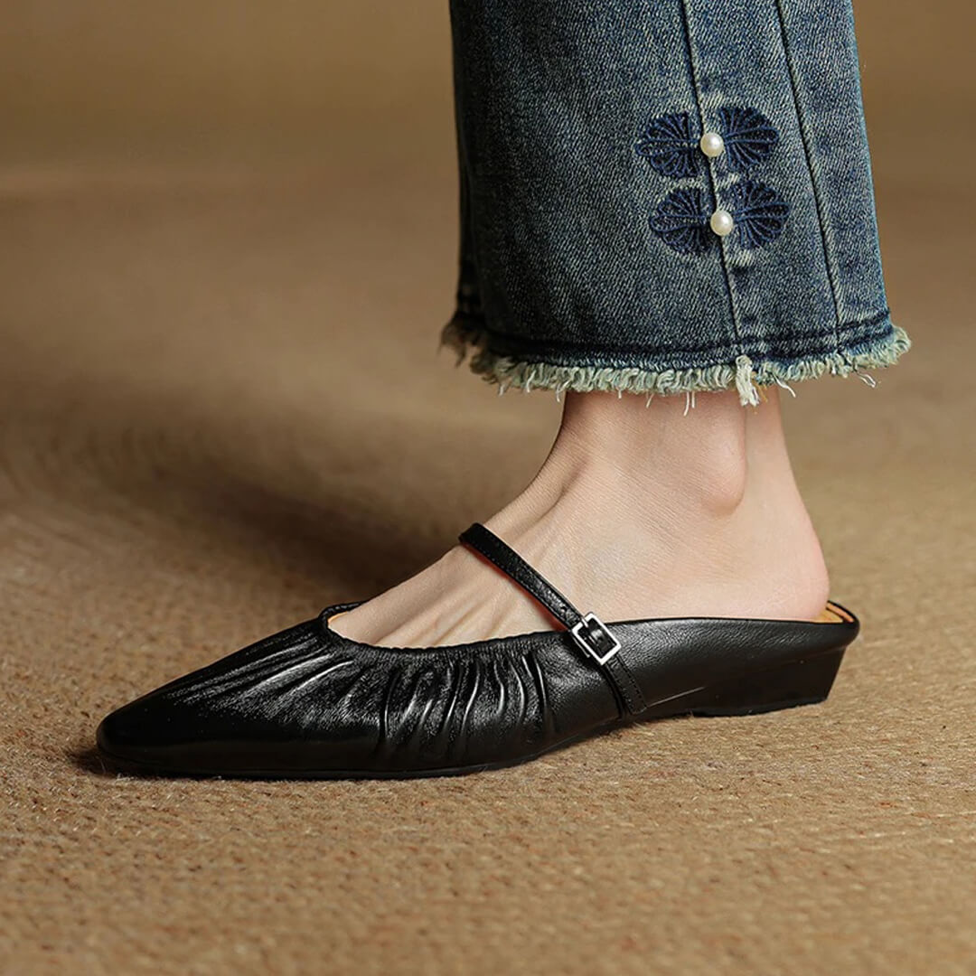 Velara Genuine Leather Mules