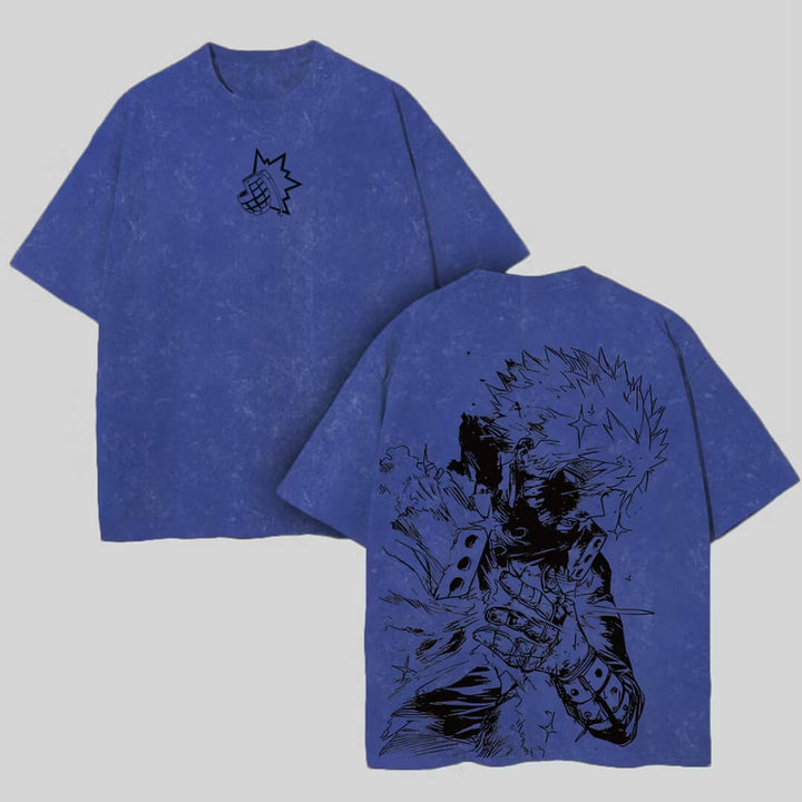 Katsuki Bakugo Printed Unisex Washed T-Shirt