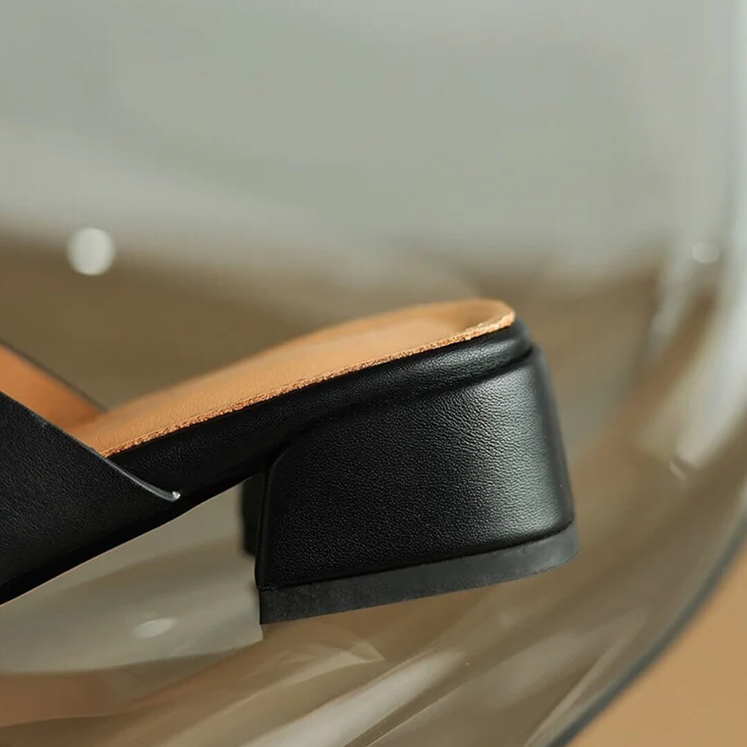 Mirela Genuine Leather Mules