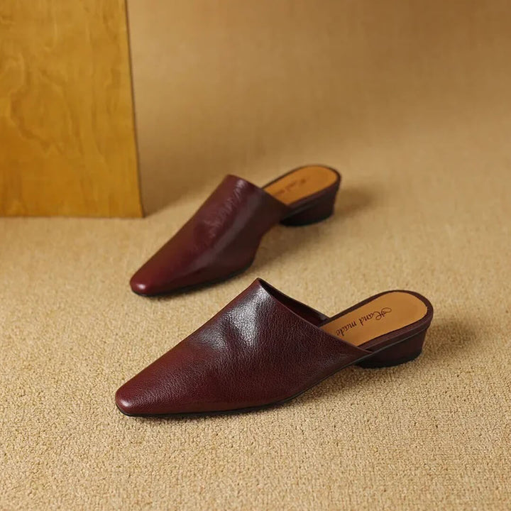 Evala Genuine Leather Mules