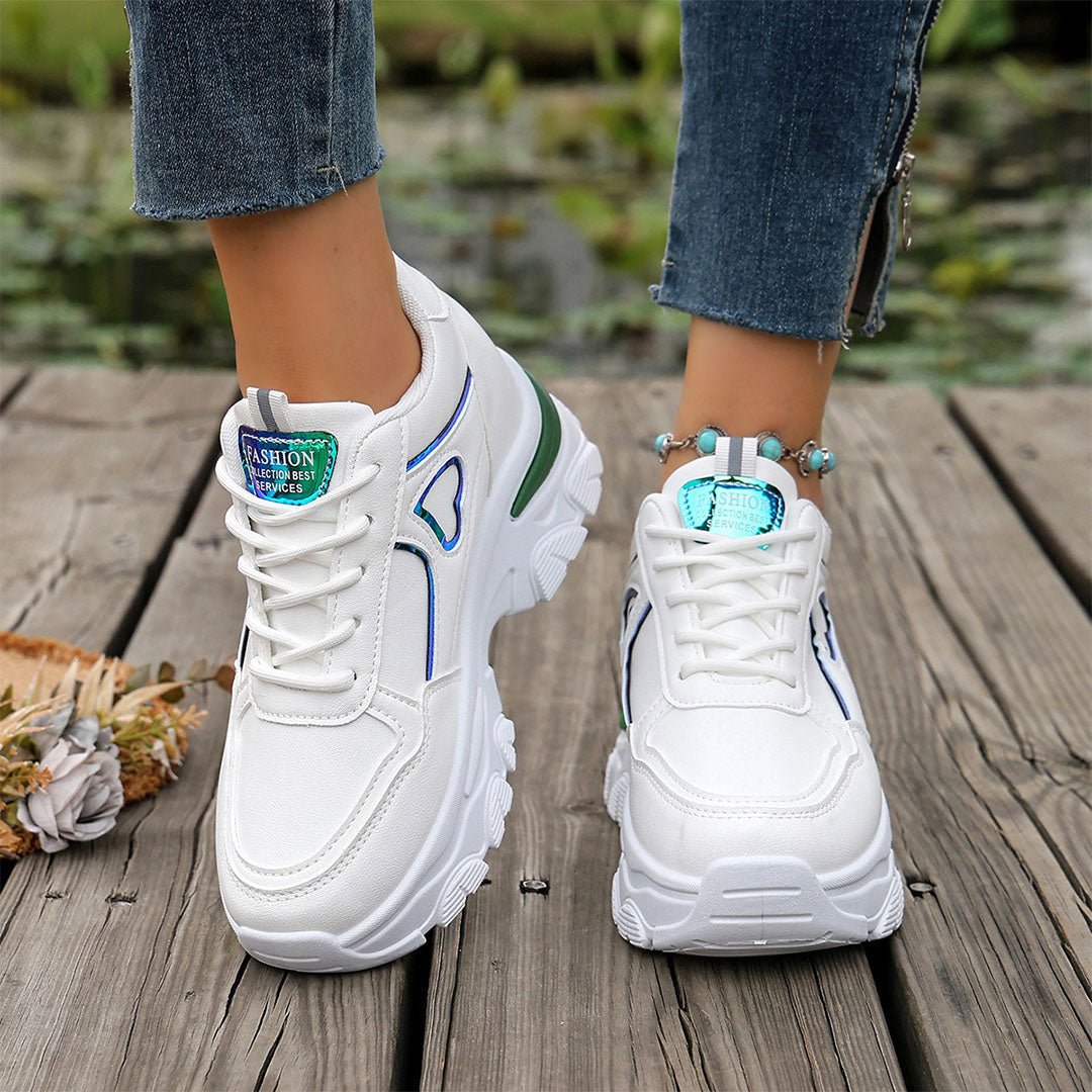 Bianca Heart Platform Sneakers