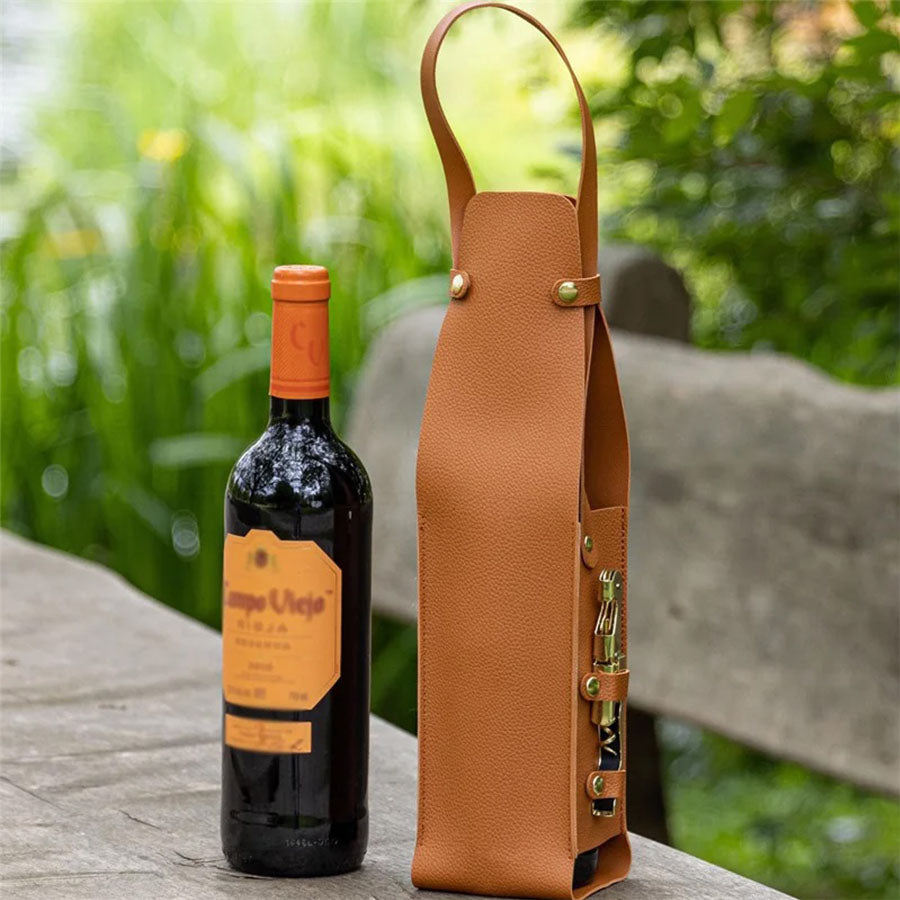 Arvo Leather Bottle Carrier