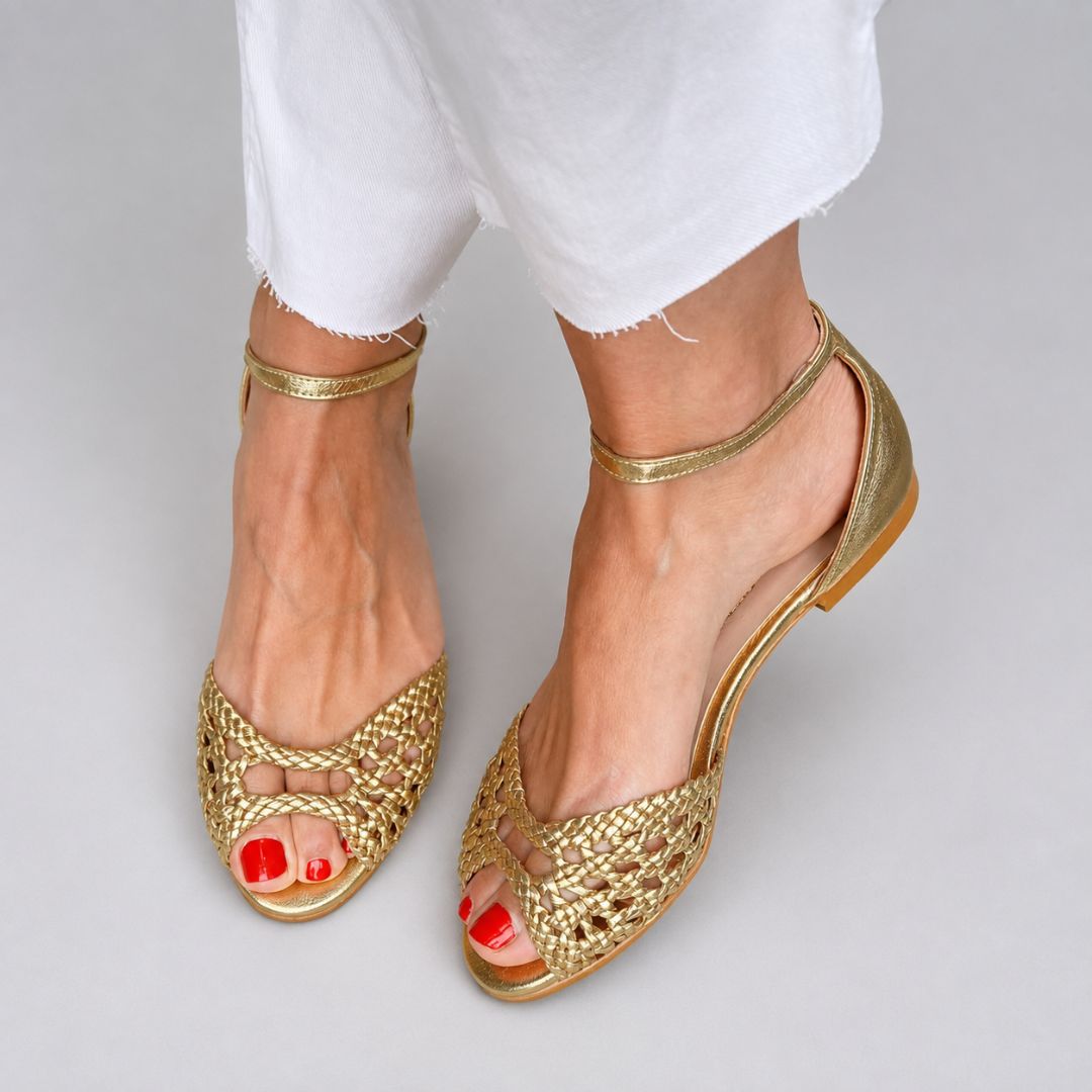Alghero Woven Peep-Toe Women’s Sandals