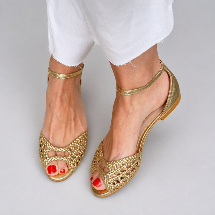 Alghero Woven Peep-Toe Women’s Sandals