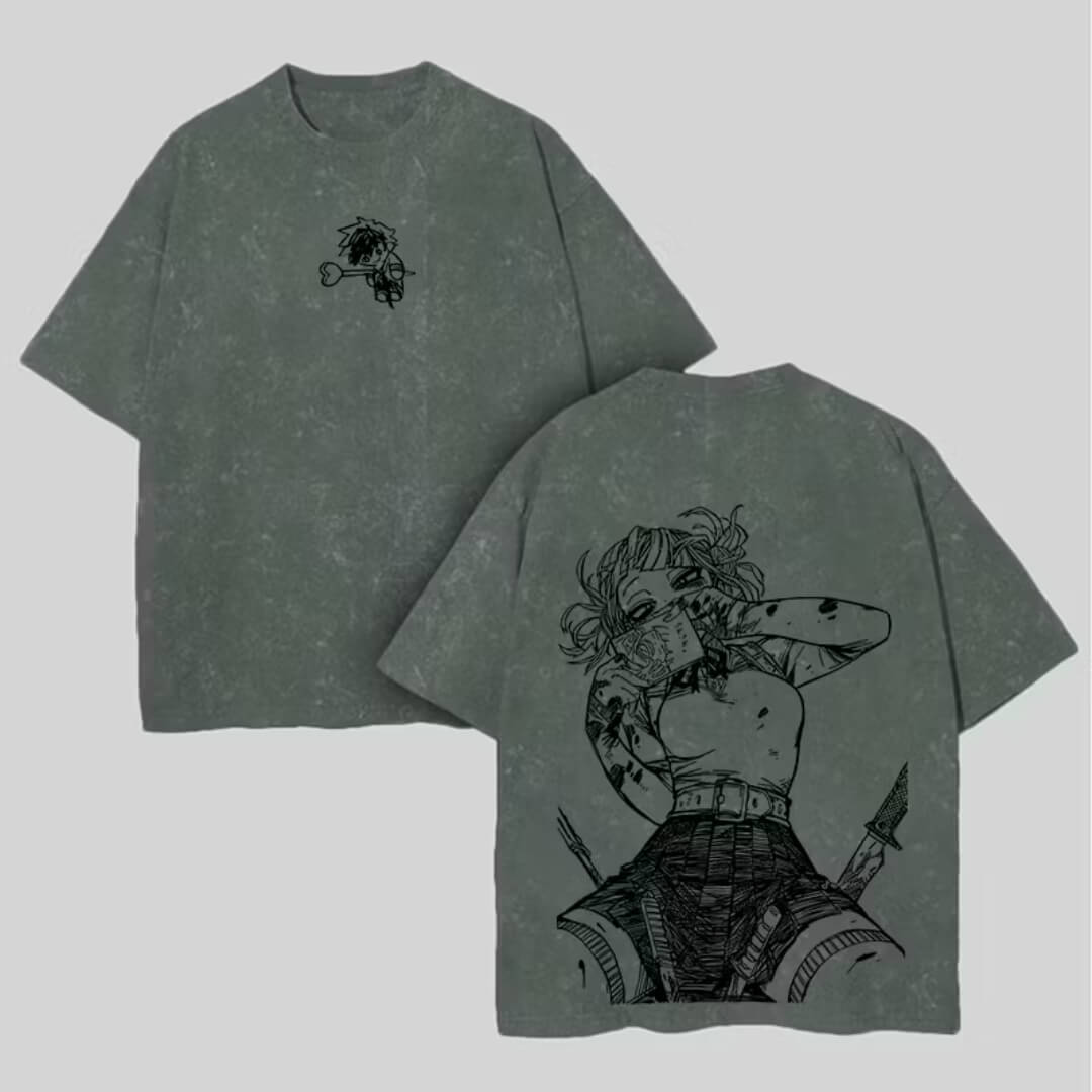Himiko Toga Printed Washed T-Shirt