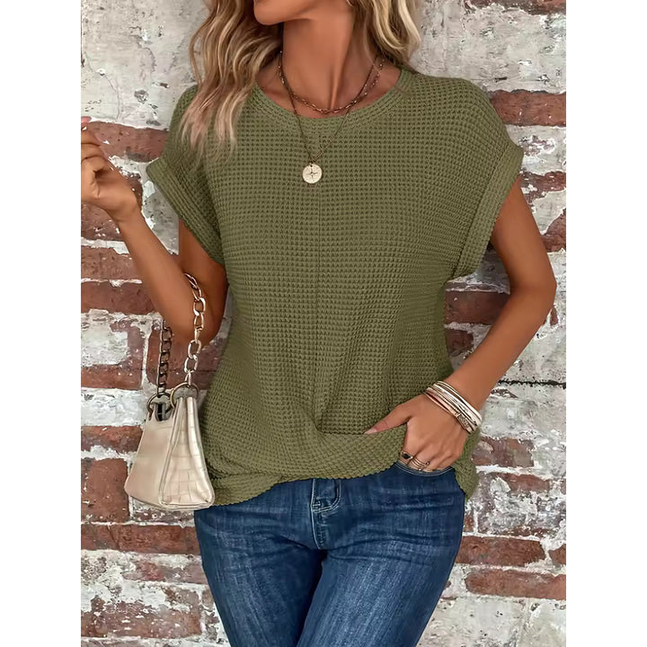 Thea Waffle Knit Twist Tee
