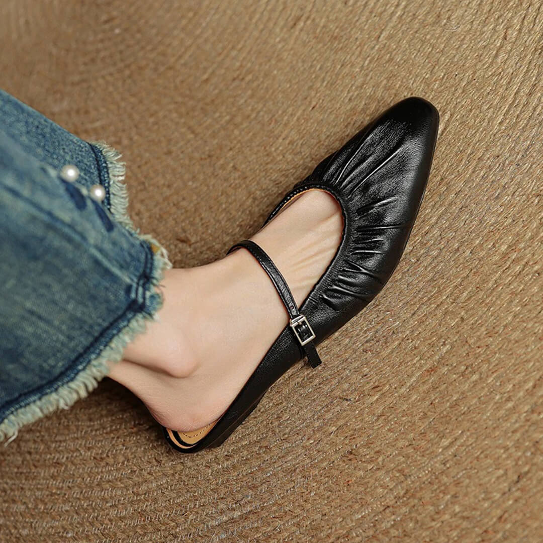Velara Genuine Leather Mules