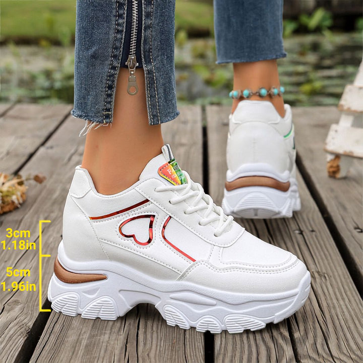 Bianca Heart Platform Sneakers