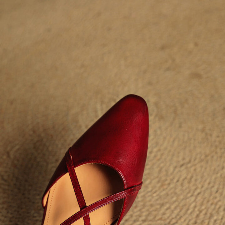 Fiora Genuine Leather Slingbacks