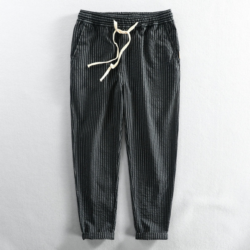 Men's "Kozuru" Japan-Style Striped Pants