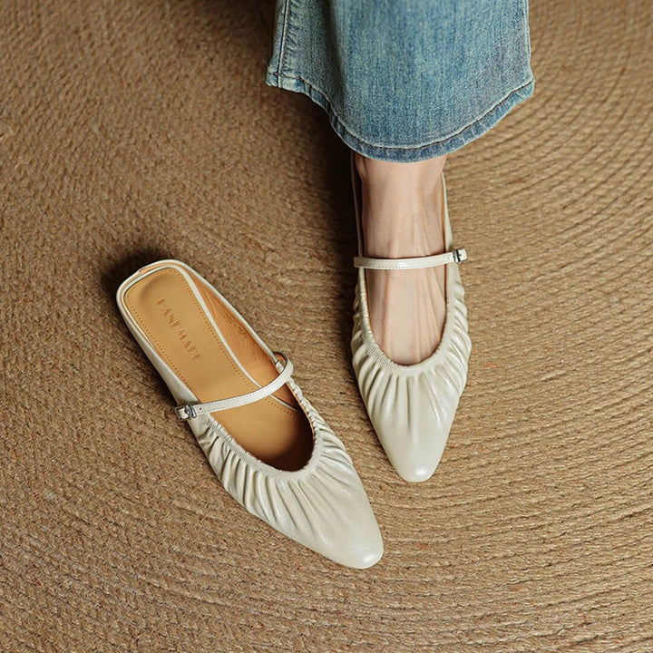 Velara Genuine Leather Mules