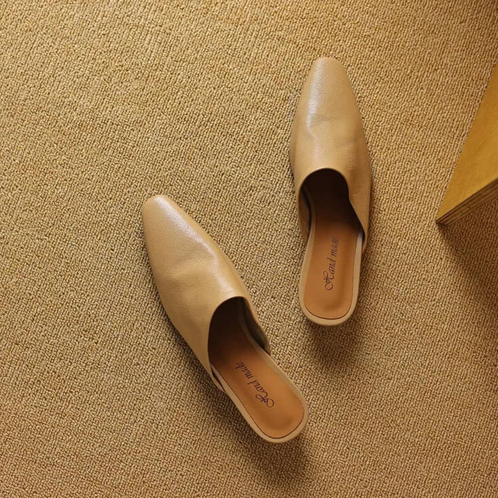 Evala Genuine Leather Mules