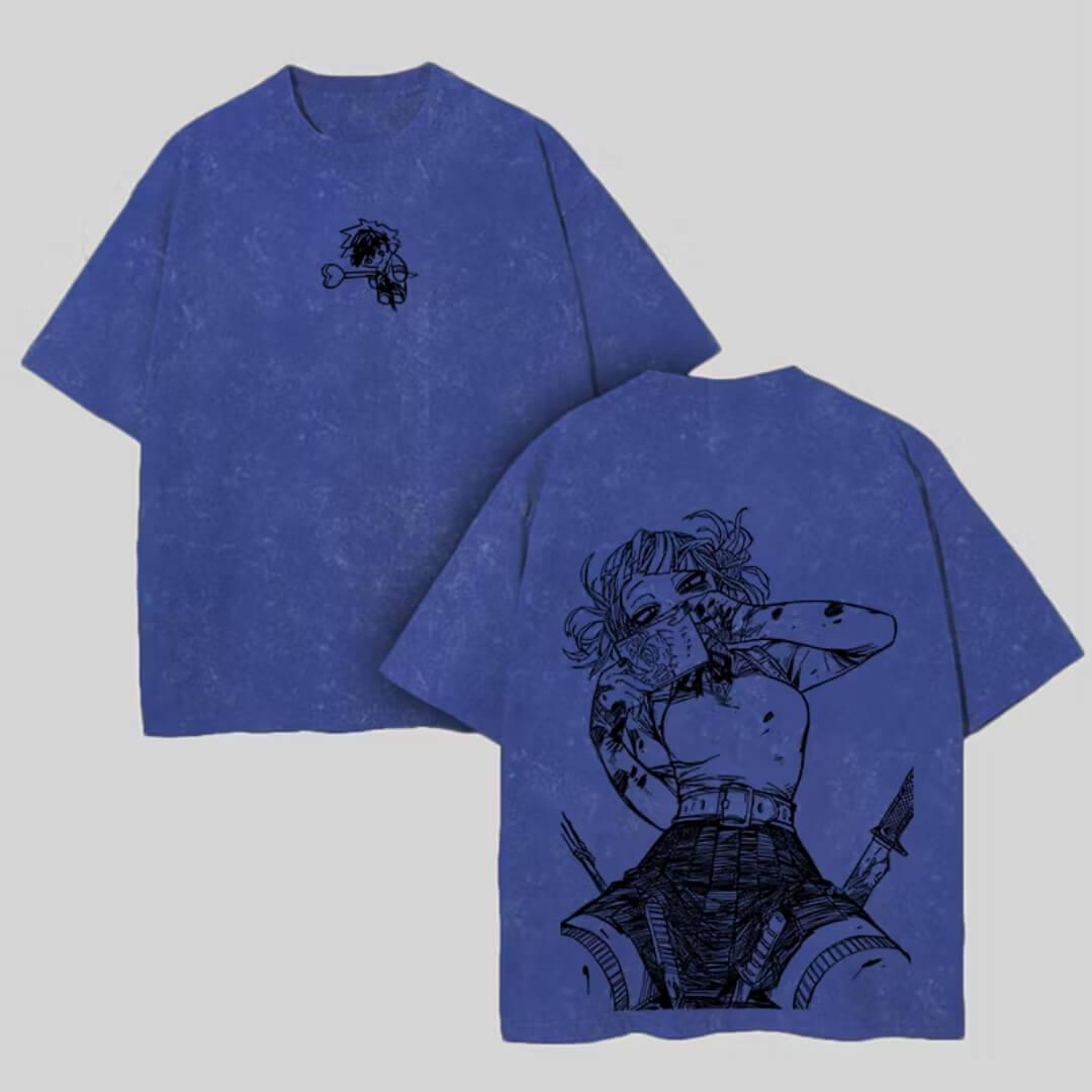 Himiko Toga Printed Washed T-Shirt