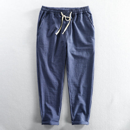 Men's "Kozuru" Japan-Style Striped Pants