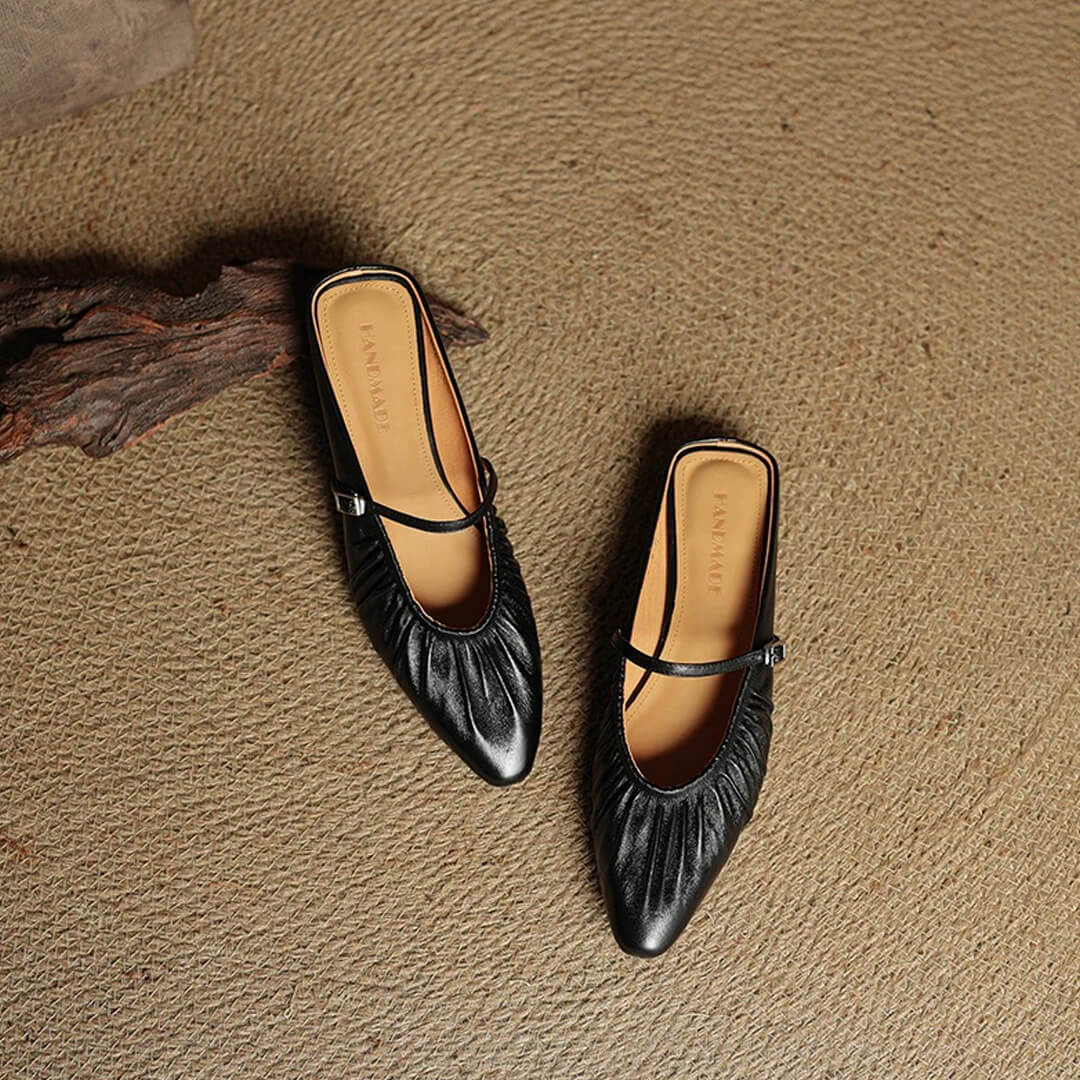 Velara Genuine Leather Mules