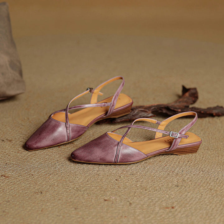 Fiora Genuine Leather Slingbacks