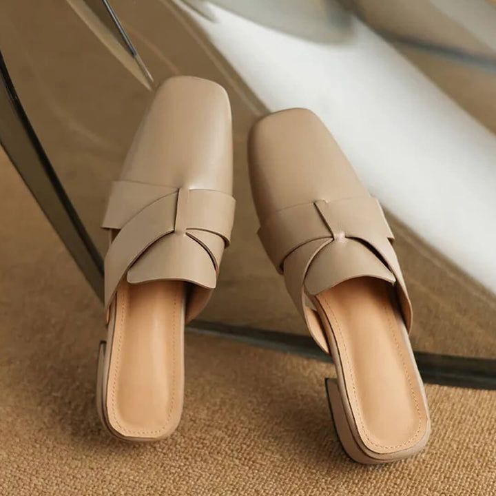 Mirela Genuine Leather Mules