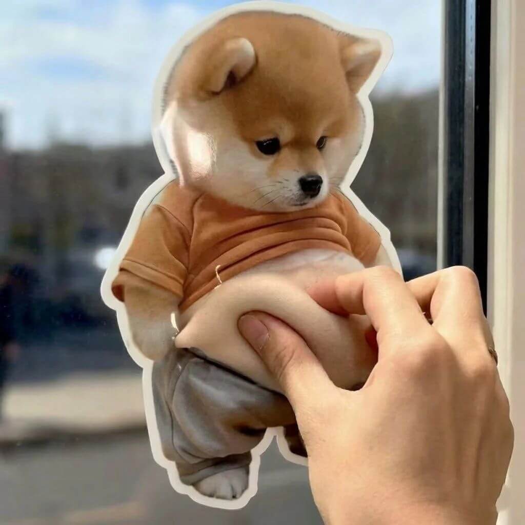 Chubby Shiba Silicone Sticker