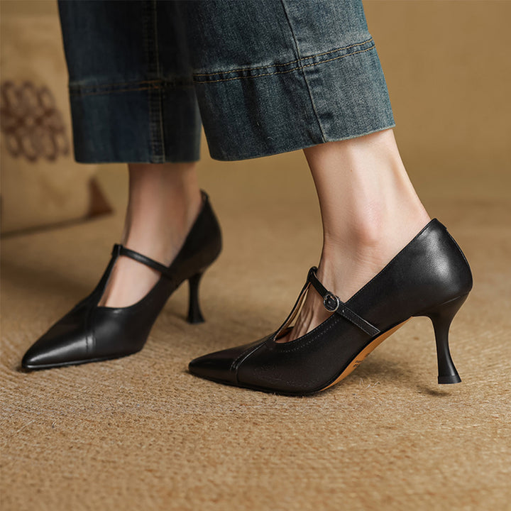 Mirella Genuine Leather Heels