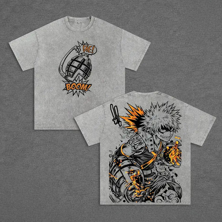 Katsuki Bakugo Vintage Washed T-Shirt