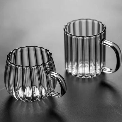 Handcrafted Glass Ruffle Mugs