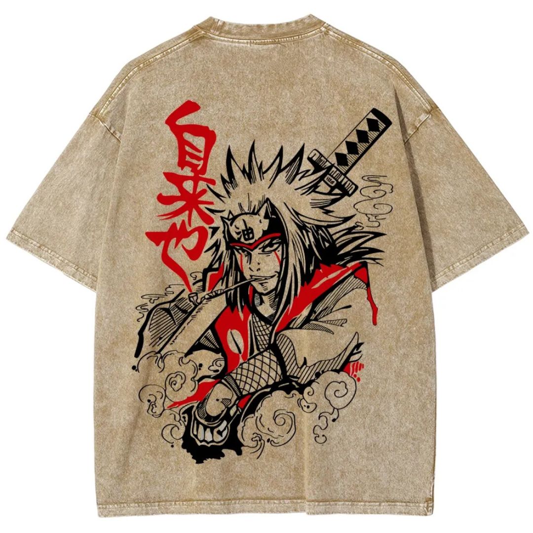 Naruto Sannin Jiraiya Washed T-shirt