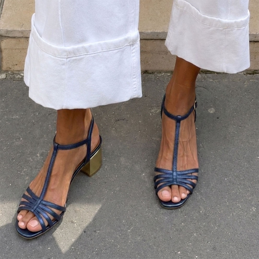 Antibes T-Strap Low-Block Women’s Sandals