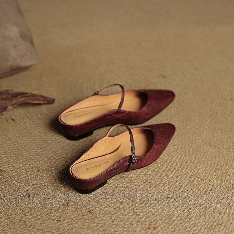 Ines Genuine Leather Mules