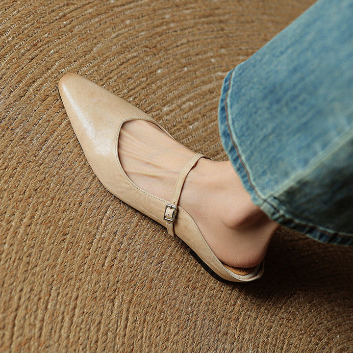 Ines Genuine Leather Mules